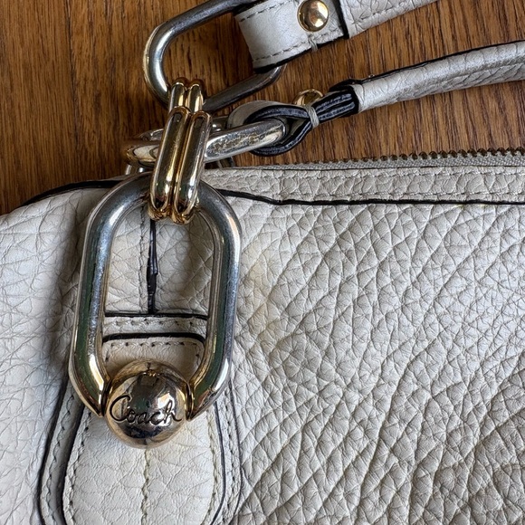 Coach | Vintage Kristen leather shoulder bag hobo bag cream gold hardware large - Picture 9 of 12